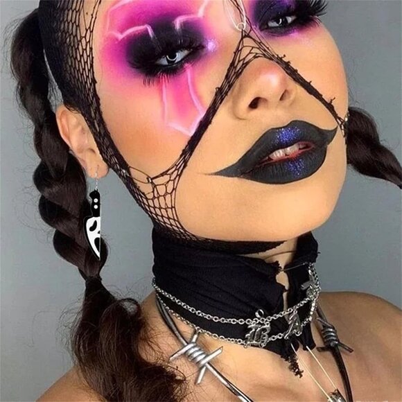 Spooky Ghost Pumpkin Earrings Halloween Cherry Earrings Funny Acrylic Candy Corn - Picture 3 of 5